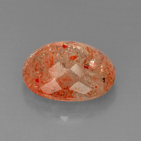 Piedra sol naranja natural de 14,03 ct, transparente, transparente / translúcido