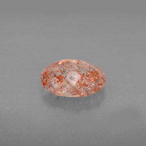 Piedra sol naranja natural de 1,77 ct, transparente, transparente / translúcido