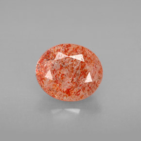 Piedra sol naranja natural de 2,29 ct, transparente, transparente / translúcido