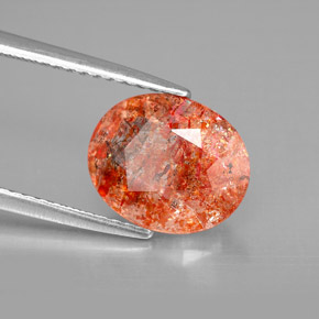 Piedra sol naranja natural de 2,28 ct, transparente, transparente / translúcido