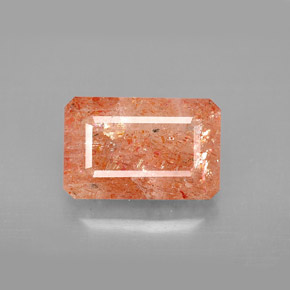 Piedra sol naranja natural de 4,29 ct, transparente, transparente / translúcido