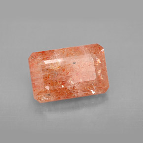 Piedra sol naranja natural de 4,29 ct, transparente, transparente / translúcido