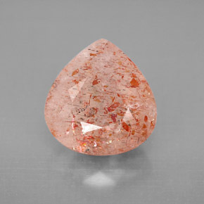 Piedra sol naranja natural de 4,42 ct, transparente, transparente / translúcido
