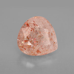 Piedra sol naranja natural de 4,42 ct, transparente, transparente / translúcido