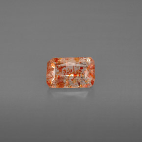 Piedra sol naranja natural de 0,64 ct, transparente, transparente / translúcido