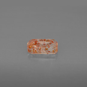Piedra sol naranja natural de 0,64 ct, transparente, transparente / translúcido