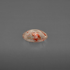 Piedra sol naranja natural de 0,69 ct, transparente, transparente / translúcido