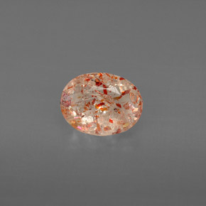 Piedra sol naranja natural de 1,05 ct, transparente, transparente / translúcido