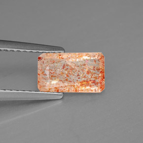 Piedra sol naranja natural de 1,15 ct, transparente, transparente / translúcido