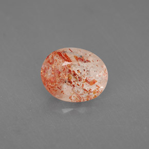 Piedra sol naranja natural de 1,34 ct, transparente, transparente / translúcido