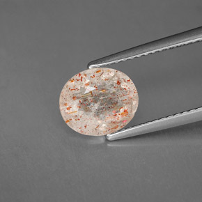 Piedra sol naranja natural de 1,68 ct, transparente, transparente / translúcido