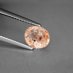 Piedra sol naranja natural de 1,10 ct, transparente, transparente / translúcido