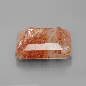 Piedra sol naranja natural de 7,51 ct, transparente, transparente / translúcido