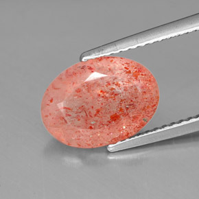 Piedra sol naranja natural de 2,88 ct, transparente, transparente / translúcido