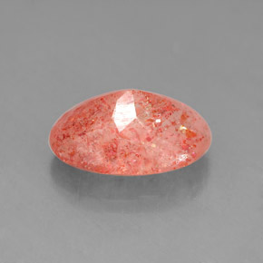 Piedra sol naranja natural de 2,88 ct, transparente, transparente / translúcido