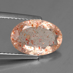 Piedrasol Naranja natural de 2.34 ct, Transparente, Transparente / Translúcido