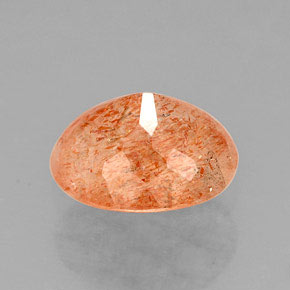 Piedra sol naranja natural de 1,59 ct, transparente, transparente / translúcido