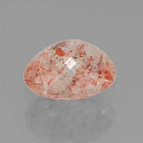 Piedra sol naranja natural de 1,64 ct, transparente, transparente / translúcido