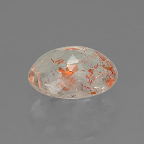 Piedrasol Naranja natural de 1.20 ct, Corte Óvalo, Transparente