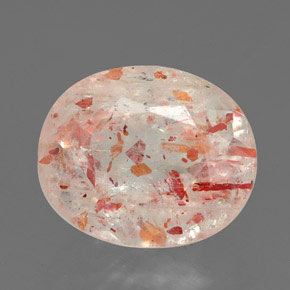 Piedrasol Naranja natural de 1.45 ct, Corte Óvalo, Transparente