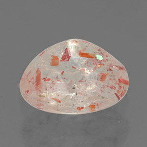 Piedrasol Naranja natural de 1.45 ct, Corte Óvalo, Transparente