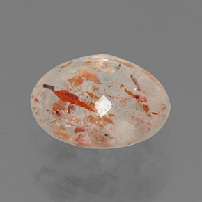 Piedra sol naranja natural de 1,14 ct, transparente, transparente / translúcido