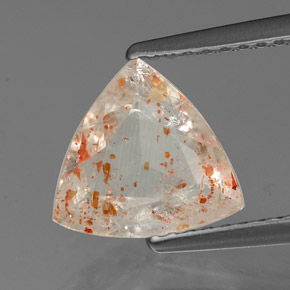 Piedrasol Naranja natural de 1.19 ct, Trillón, Transparente