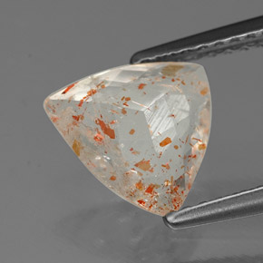 Piedrasol Naranja natural de 1.19 ct, Trillón, Transparente