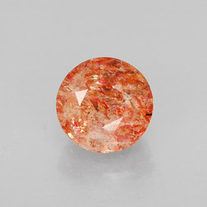 Piedra sol naranja natural de 1,98 ct, transparente, transparente / translúcido
