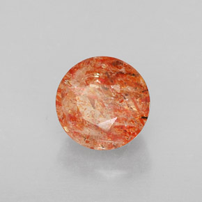 Piedra sol naranja natural de 1,98 ct, transparente, transparente / translúcido