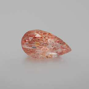 Piedra sol naranja natural de 2,84 ct, transparente, transparente / translúcido