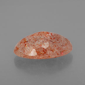 Piedra sol naranja natural de 4,06 ct, transparente, transparente / translúcido