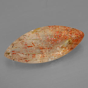 Piedra sol naranja natural de 4,76 ct, transparente, transparente / translúcido