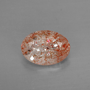 Piedra sol naranja natural de 1,58 ct, transparente, transparente / translúcido