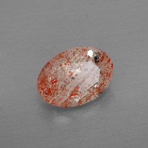 Piedra sol naranja natural de 1,58 ct, transparente, transparente / translúcido