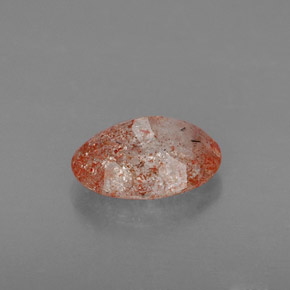 Piedra sol naranja natural de 1,58 ct, transparente, transparente / translúcido