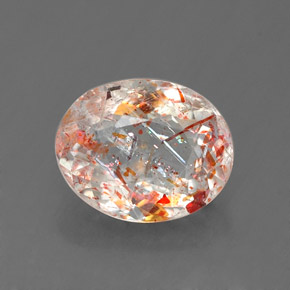 Piedra sol naranja natural de 1,06 ct, corte óvalo, transparente