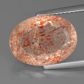 Piedra sol naranja natural de 4,81 ct, transparente, transparente / translúcido