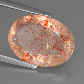 Piedra sol naranja natural de 4,81 ct, transparente, transparente / translúcido