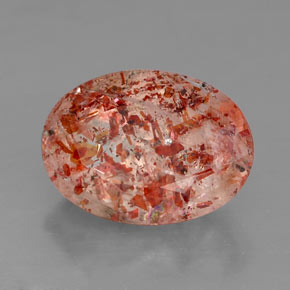 Piedra sol naranja natural de 2,10 ct, transparente, transparente / translúcido