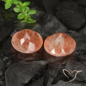 Gemas de Piedrasol Naranja jengibre natural de 6.37 ct, Redondo, Translúcido