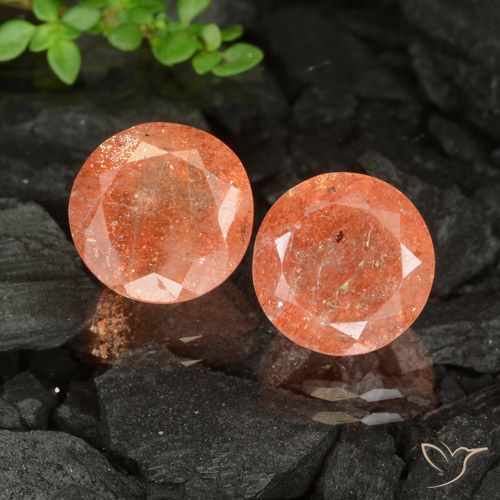 6.55ctw Natural Naranja jengibre Piedrasol, Redondo, Transparente