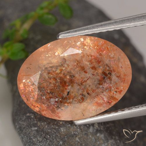 5.31ct Natural Naranja jengibre Piedrasol, Ovalada, Transparente