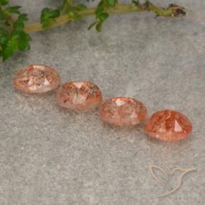 Gemas de Piedrasol Naranja pomelo natural de 2.33 ct, Ovalada, Translúcido