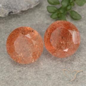 Gemas de Piedrasol Naranja pomelo natural de 4.75 ct, Redondo, Translúcido