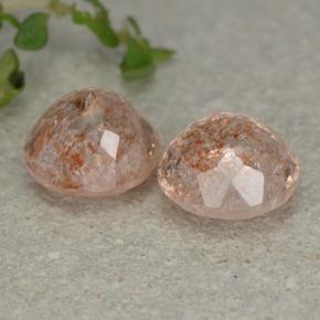 Gemas de piedra sol naranja natural de 5,50 ct, corte redondo, translúcido