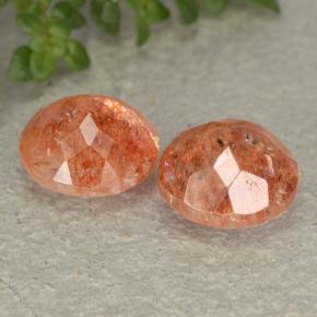 Gemas de piedra sol naranja natural de 5,17 ct, corte redondo, translúcido
