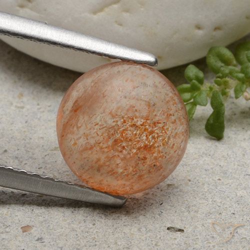 1.99ct Natural Naranja claro Piedrasol, Redondo, Translúcido