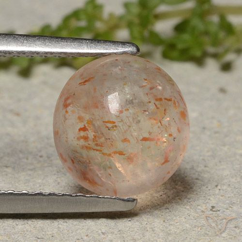 2.24ct Natural Naranja tigre claro Piedrasol, Redondo, Translúcido