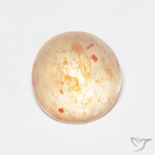 2.14ct Natural Naranja cantaloupe Piedrasol, Redondo, Translúcido, Photo A